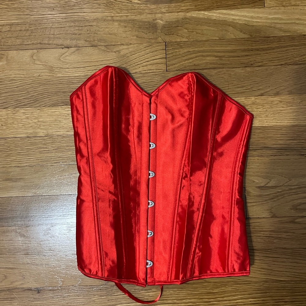 Vibrant Red Corset Top